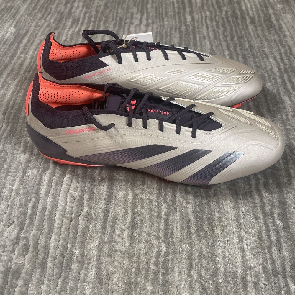 Adidas Predator Elite FG Soccer Shoes Mens 11 HybridTouch 2.0 Cleats Carbon